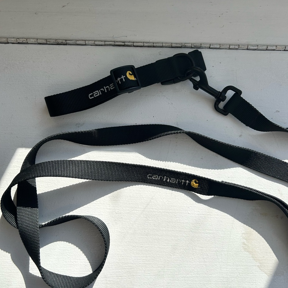 Carhartt Black Dog Collar and Leash Set